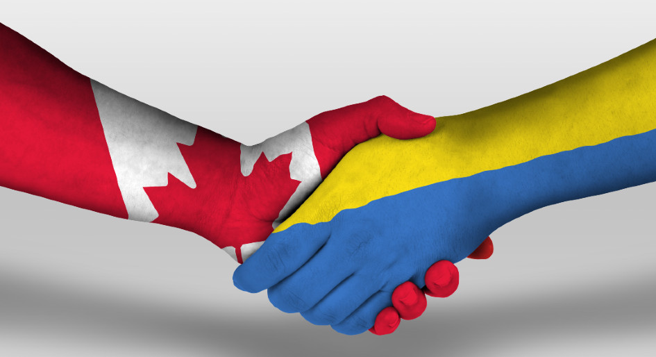 Canada Ukraine handshake